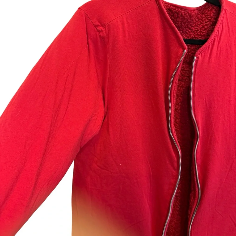 Lululemon Women’s Red Teddy Crop Jacket with Zip Front Sz 8